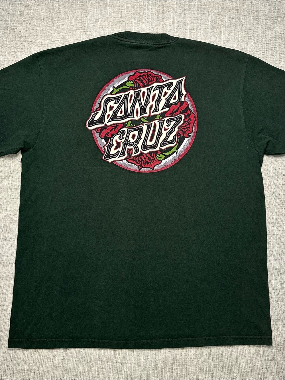 VTG Santa Cruz Skateboards Men's Large Dark Green Y2K Graphic Skate Tee